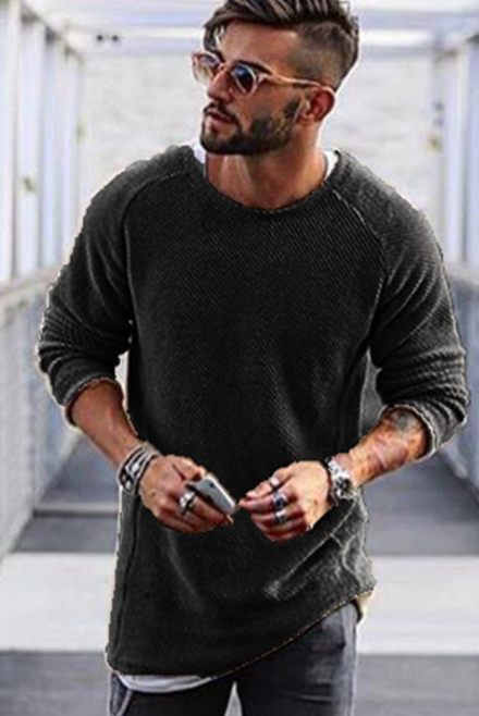 Men's Sweaters, Round Neck Long Sleeves, Bottoming Shirts, Sweaters