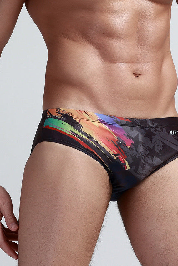 Men's Swimwear Triangle Swimming Shorts Professional Swimming Trunks