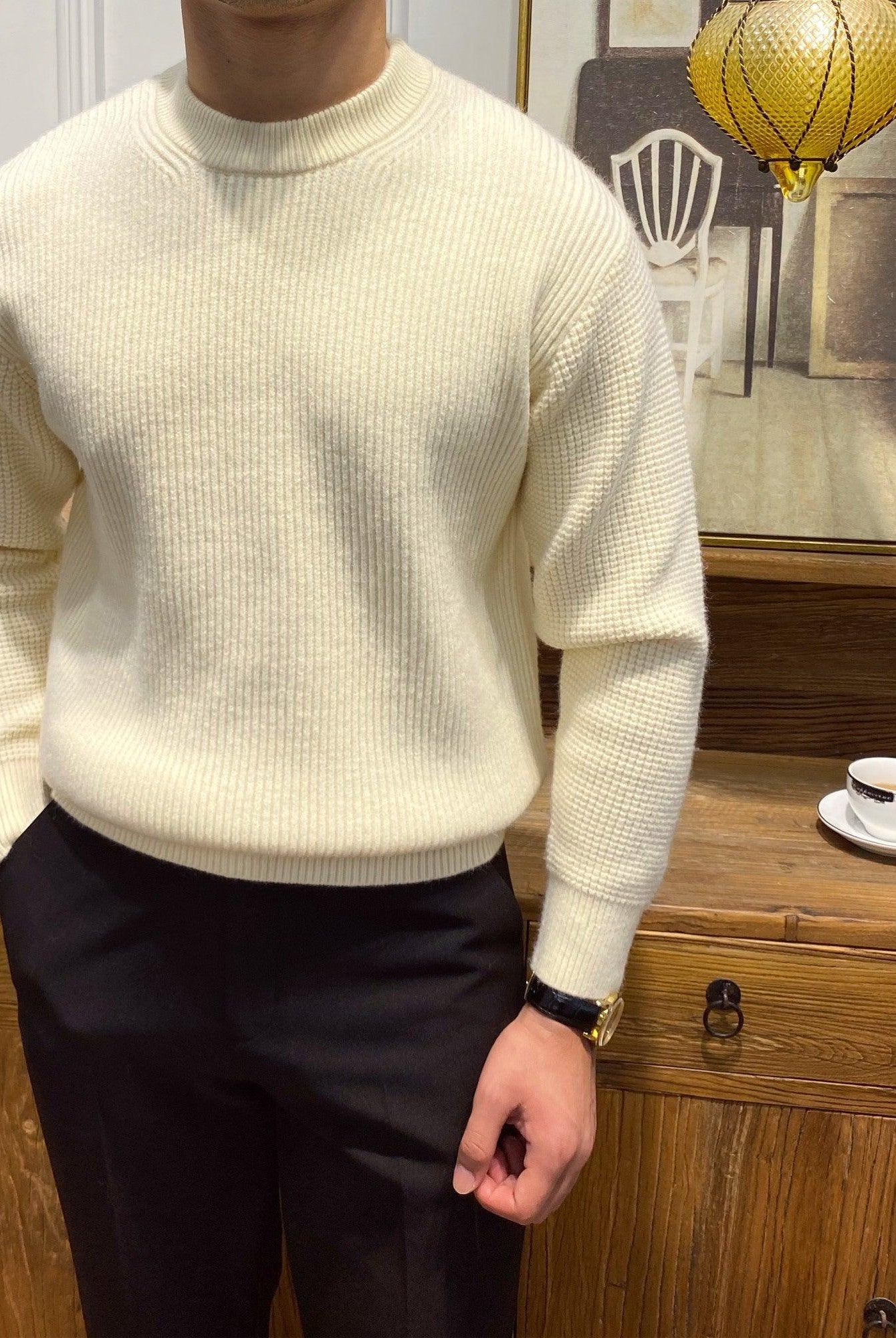 Men's Warm Knit Sweater For Autumn And Winter