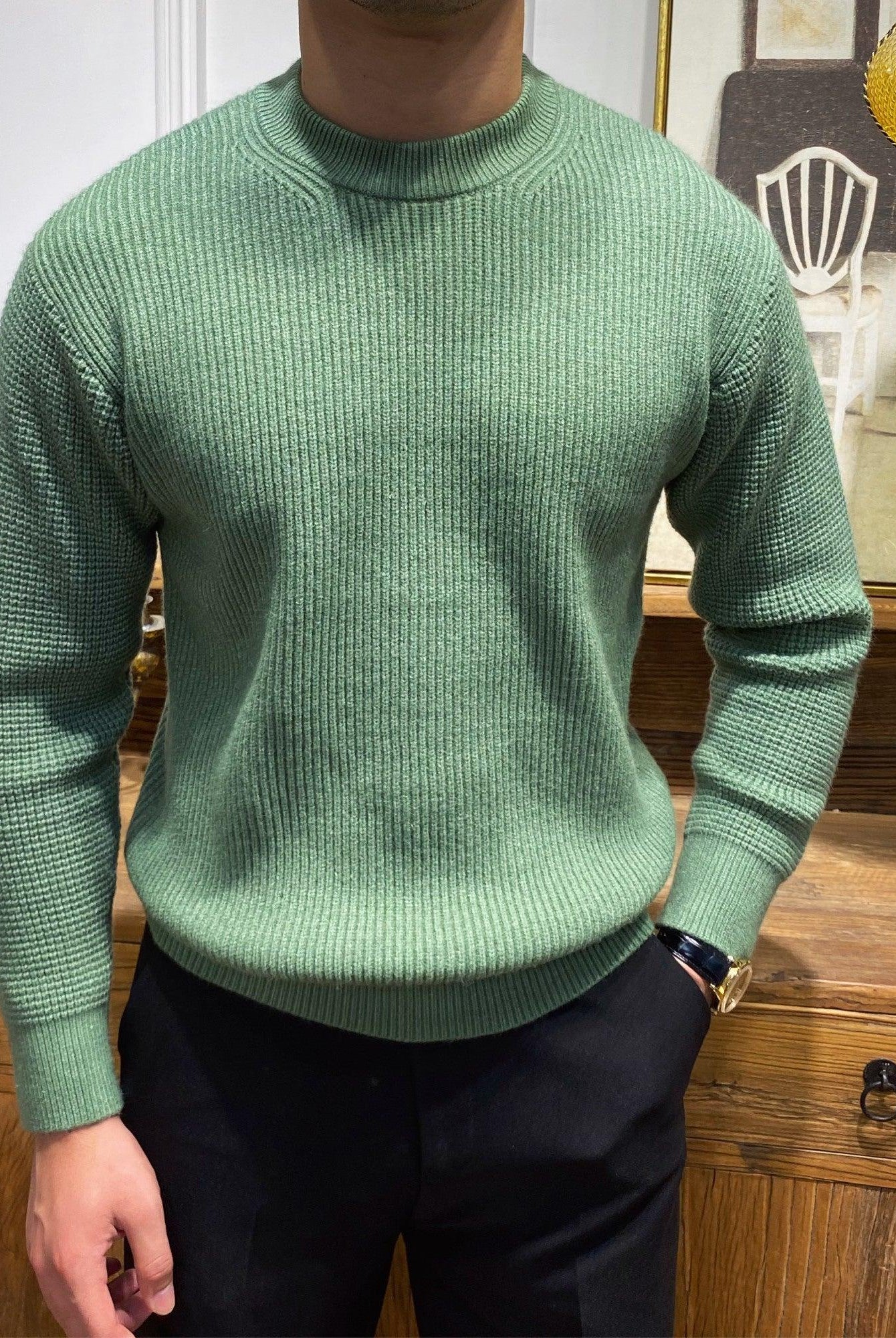 Men's Warm Knit Sweater For Autumn And Winter