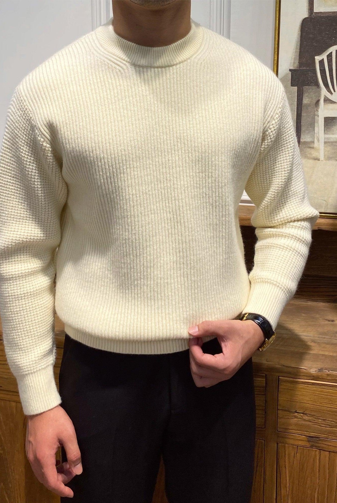 Men's Warm Knit Sweater For Autumn And Winter