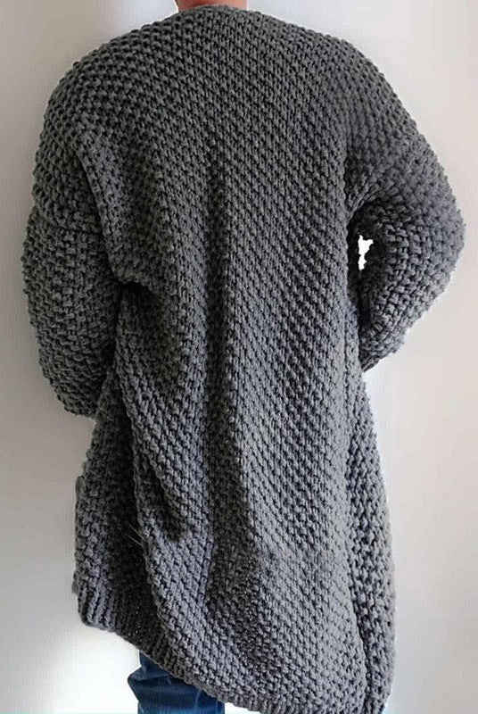 Men's thick loose loose knit sweater coat