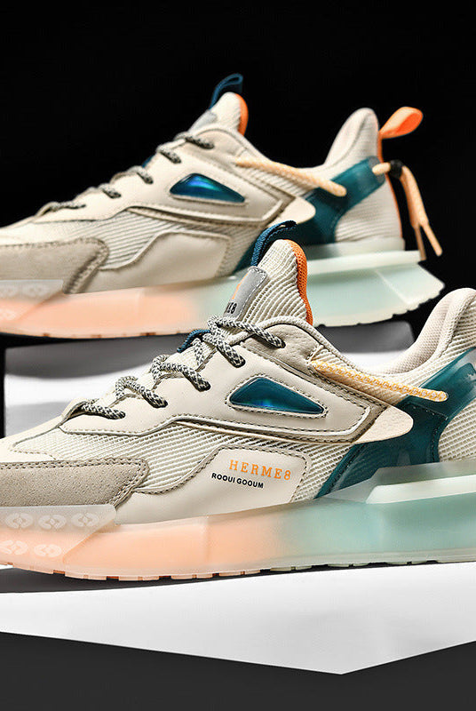 Mesh Breathable Popcorn Jelly Running Sneakers Men