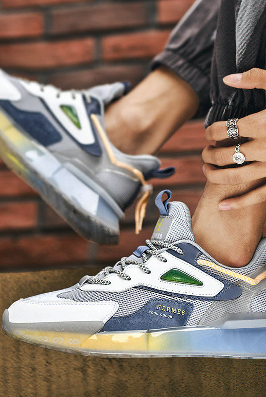 Mesh Breathable Popcorn Jelly Running Sneakers Men