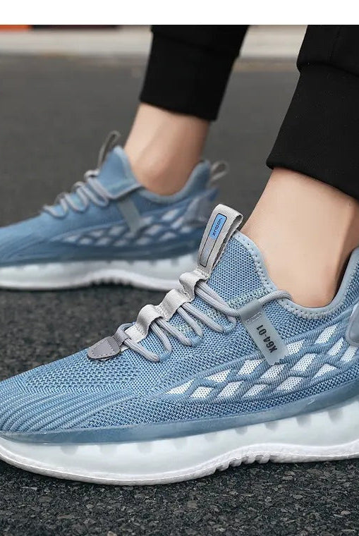 Mesh Sneakers Men Lace Up Running Shoes