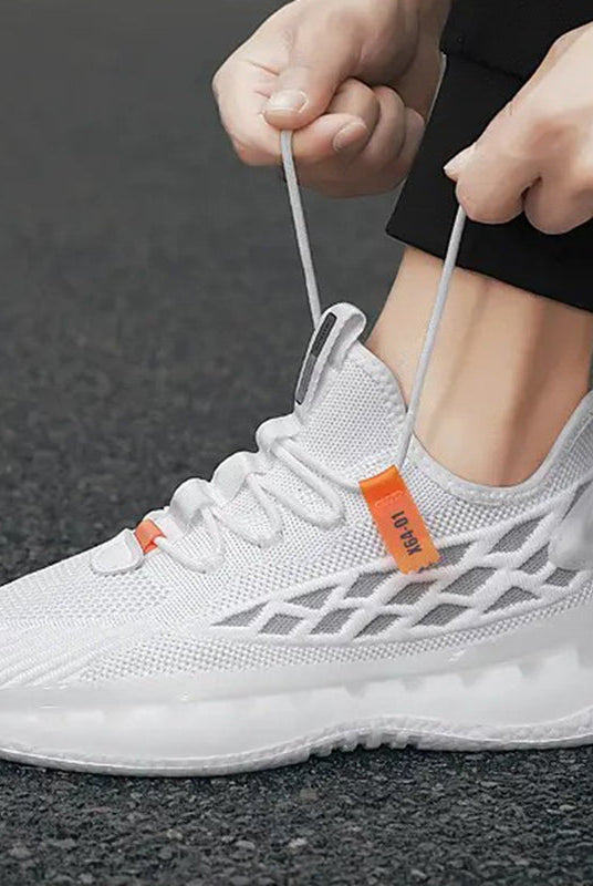 Mesh Sneakers Men Lace Up Running Shoes