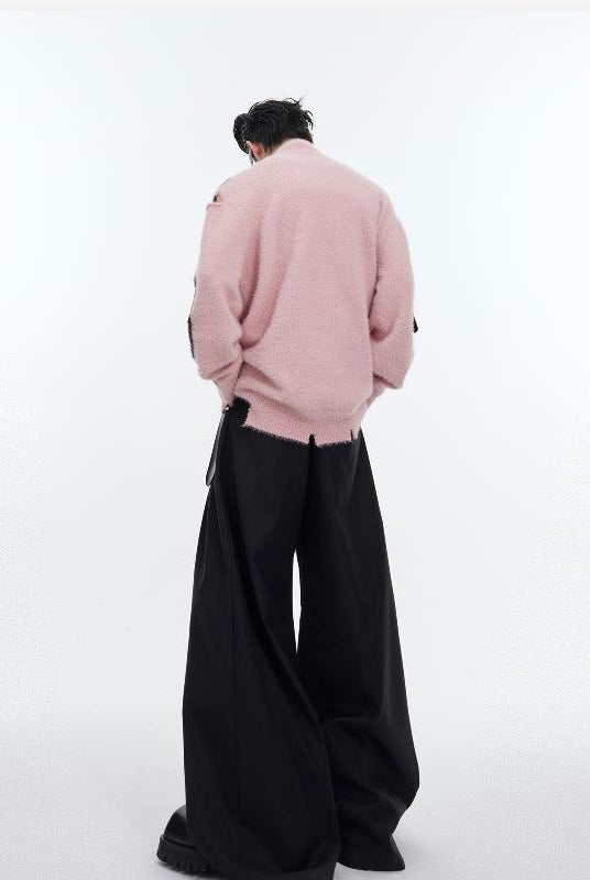New Year Sweater Hollow Belt Buckle Sweater