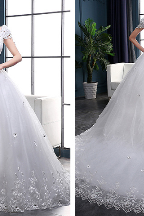 New wedding dress long tail bride dress