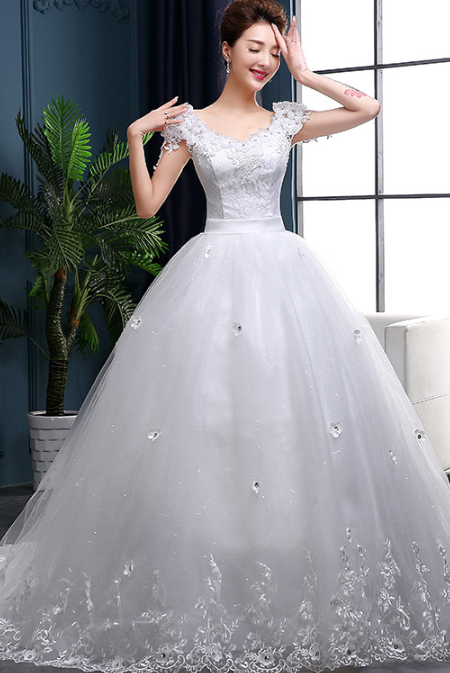 New wedding dress long tail bride dress