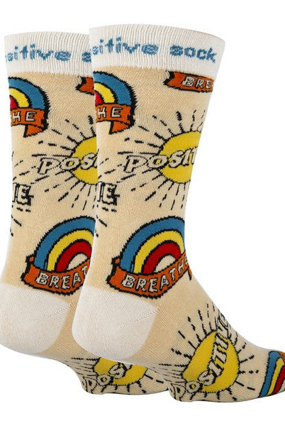 Positive - Men's Cotton Crew Funny Socks