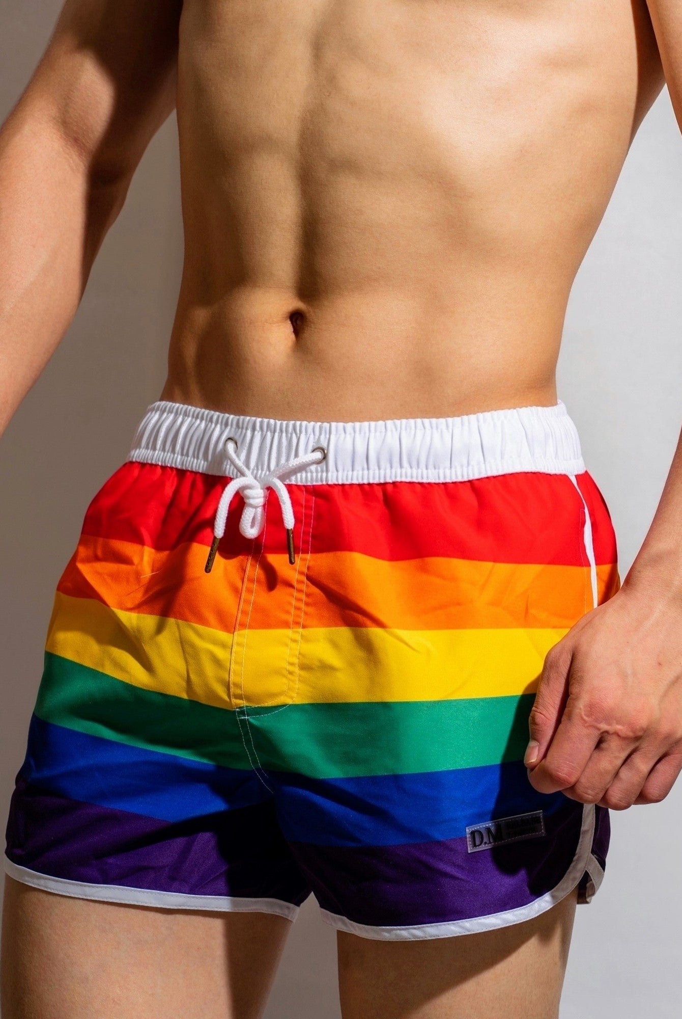 Rainbow Swimwear Men Swim Shorts Beach Swimming Trunks