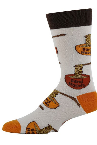 Send Noods - Men's Cotton Crew Funny Socks