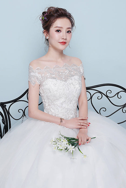 Shoulder-Bearing Wedding Dress by Qidi