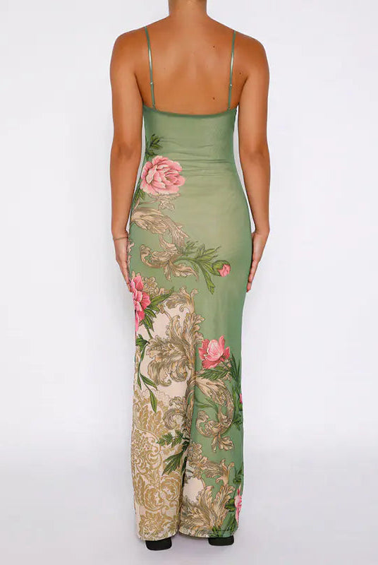 Sleeveless Long Bodycon Dress