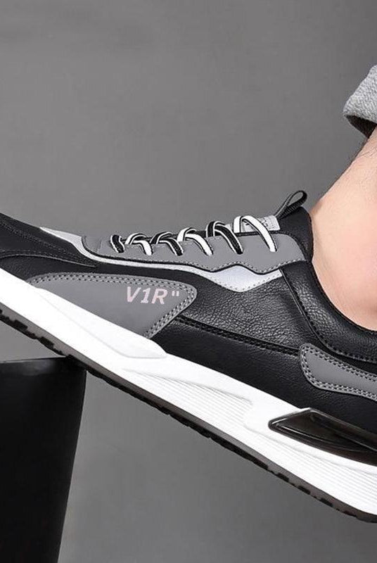 "Soft Sole Lace-up Sneakers: Casual Men's Shoes, Versatile Running Sports Shoes."