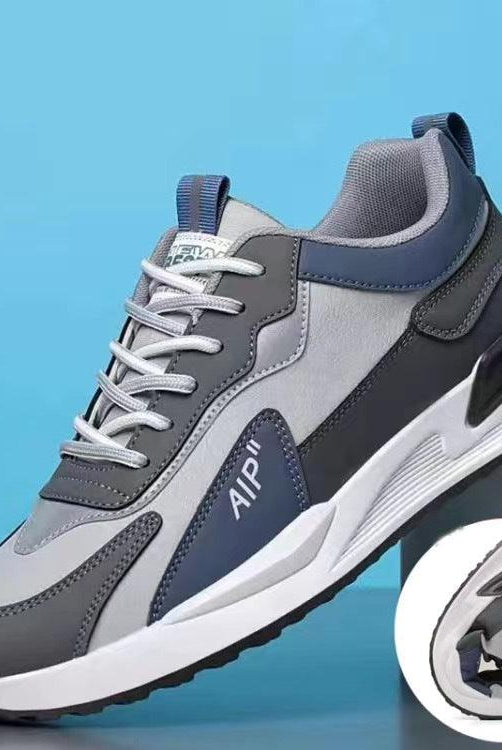 "Soft Sole Lace-up Sneakers: Casual Men's Shoes, Versatile Running Sports Shoes."