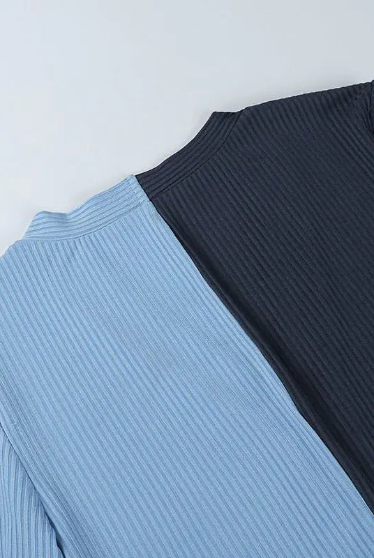 Split Contrast Bodycon Dress