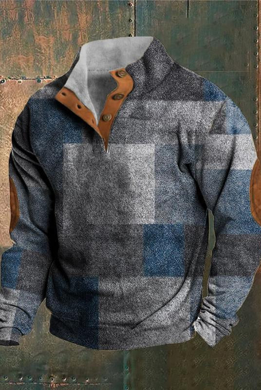 Spring And Autumn Zipper Digital Printing Men's Sweater