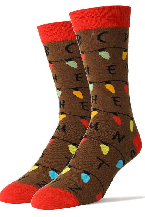Stranger - Men's Christmas Cotton Crew Funny Socks