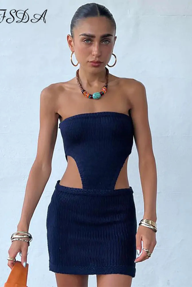Strapless Knit Bodycon Dress