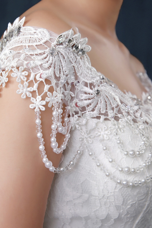 Studio Wedding Dress with One-Shoulder Fishtail Design, Tailored to Flatter and Slim