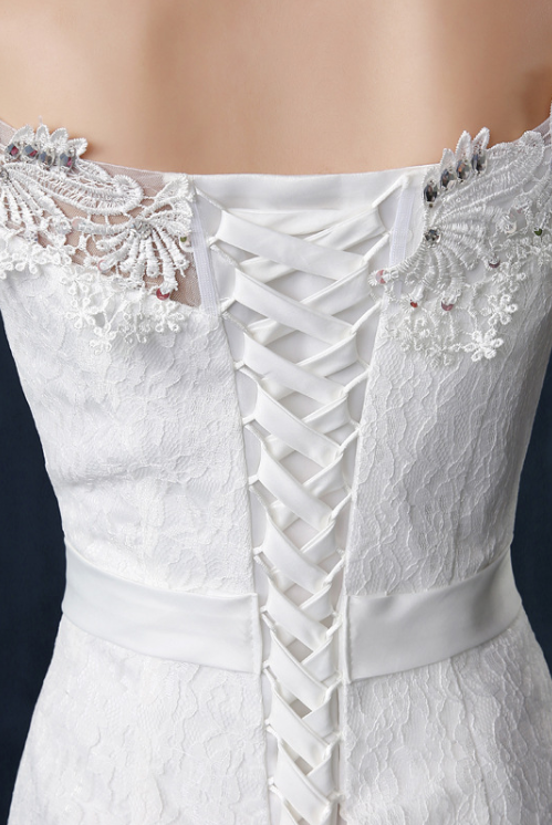 Studio Wedding Dress with One-Shoulder Fishtail Design, Tailored to Flatter and Slim