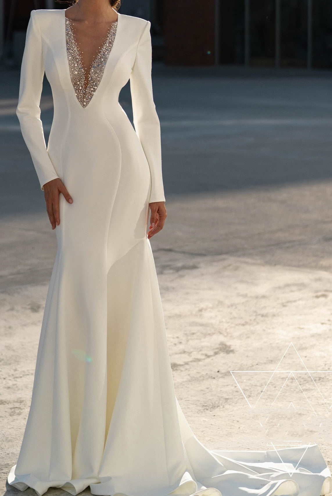 Temperament Socialite White Wedding Dress Bridal Toast Dress