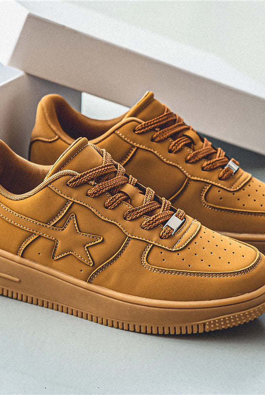 Thick Soled White Casual Sneakers For Men