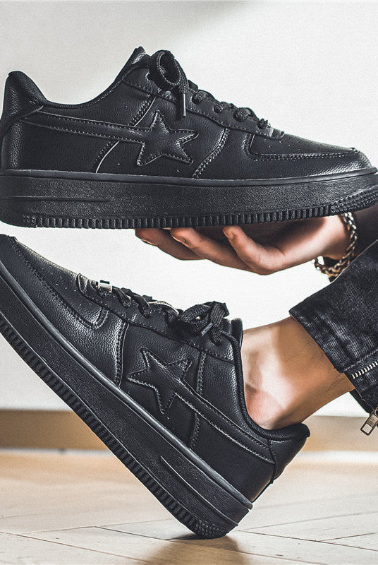 Thick Soled White Casual Sneakers For Men