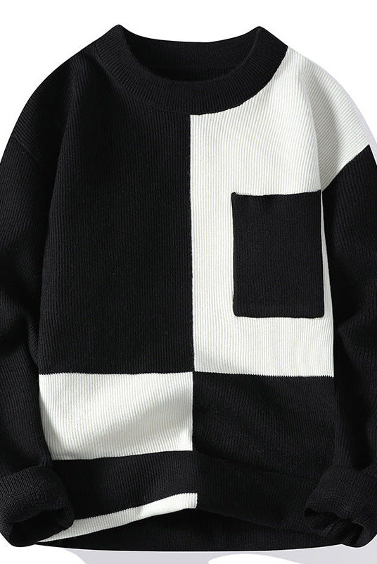 Trend Round Neck Multicolor Sweaters