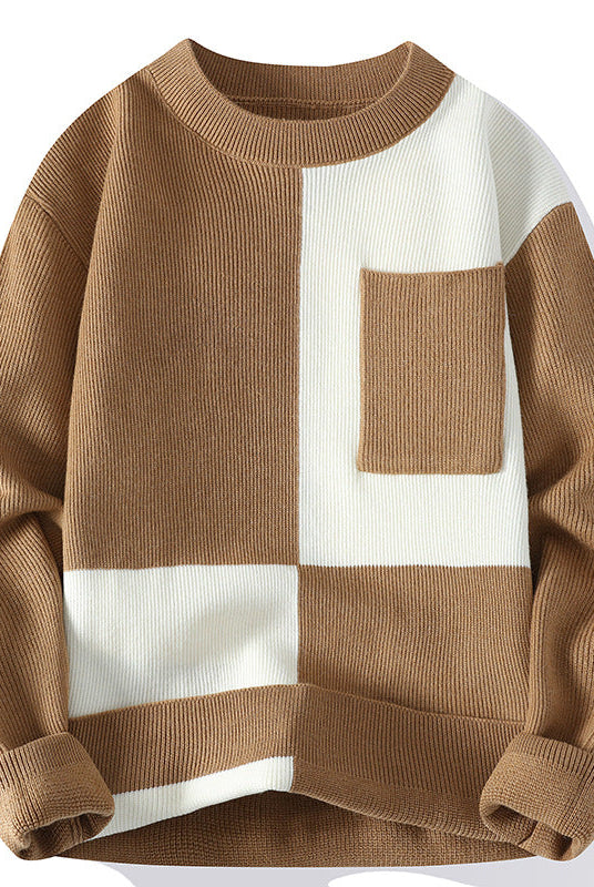 Trend Round Neck Multicolor Sweaters