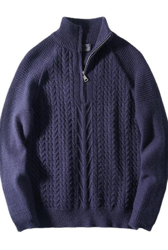 Turtleneck Twist Sweater Men's Autumn