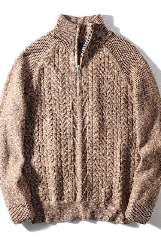 Turtleneck Twist Sweater Men's Autumn