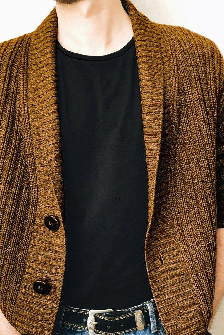 Urban V-neck Cardigan Sweater - Men's Long Sleeve Knitwear.