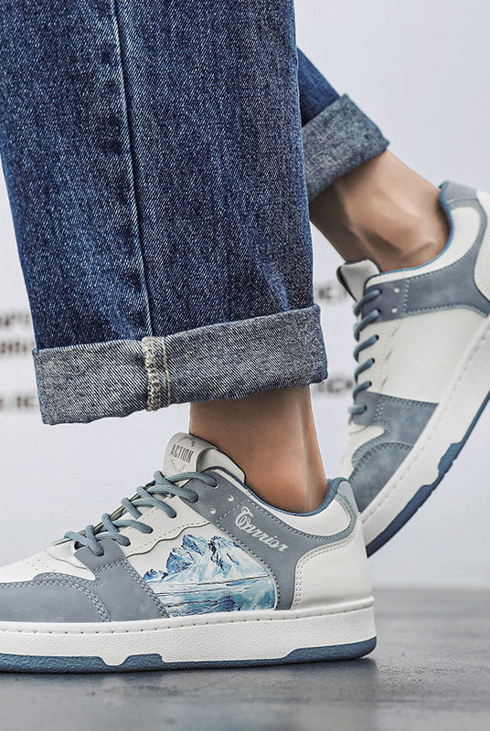 Versatile Casual Ink Painting Sneakers For Men