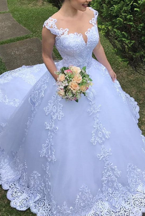 Vintage Lace White Wedding Dress