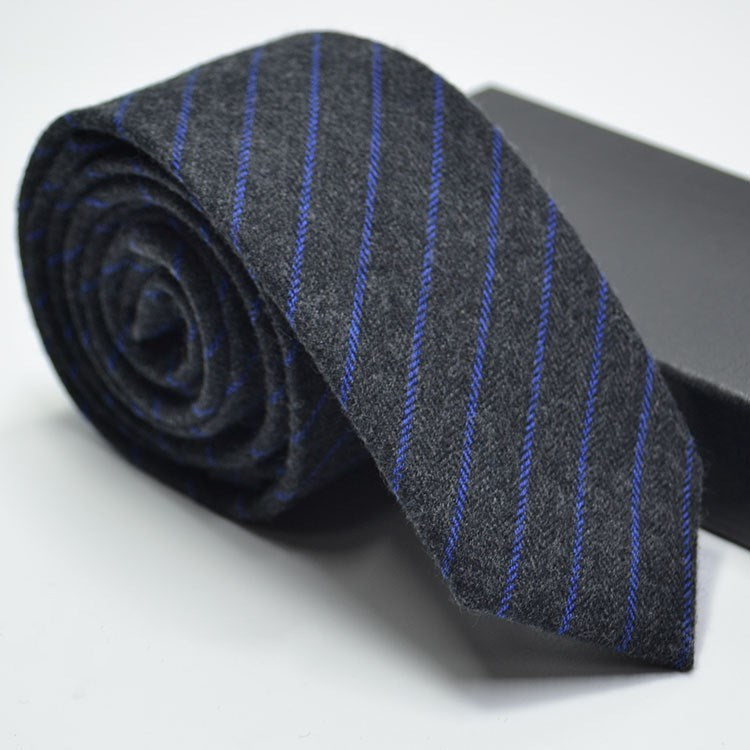 Wedding Dress Tie: Imitation Wool Plaid Striped Tie