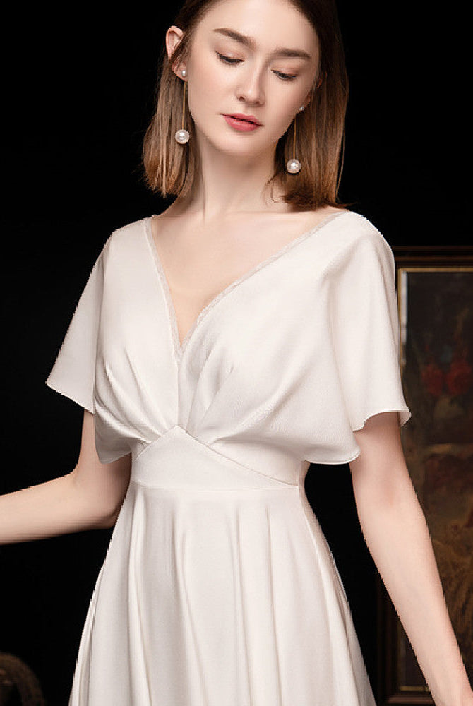 White Satin Premium Bridal Dress