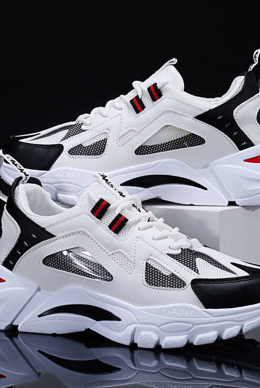 White Sneakers Men Non Slip Walking Running Shoes Sports