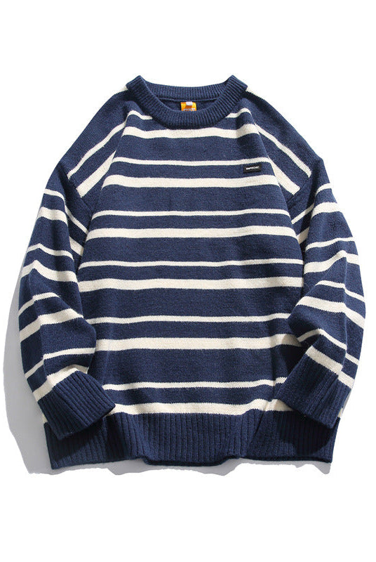 Winter Couples Wear Trendy Striped Sweaters For Men And Women