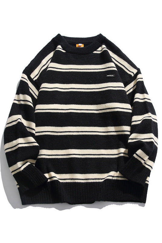 Winter Couples Wear Trendy Striped Sweaters For Men And Women