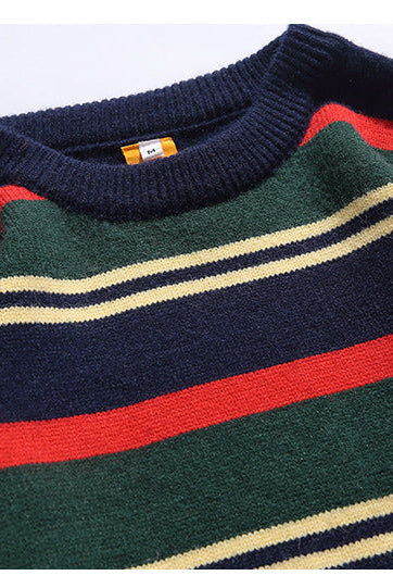 Winter Couples Wear Trendy Striped Sweaters For Men And Women