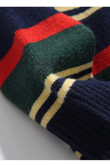 Winter Couples Wear Trendy Striped Sweaters For Men And Women