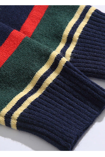 Winter Couples Wear Trendy Striped Sweaters For Men And Women