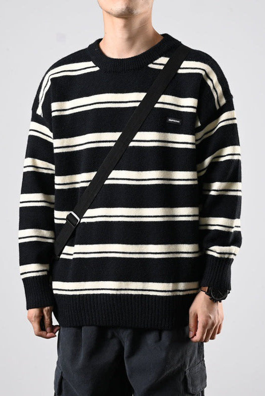 Winter Couples Wear Trendy Striped Sweaters For Men And Women