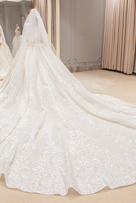 Women's Luxury Starry Sky Trail Bridal Dress