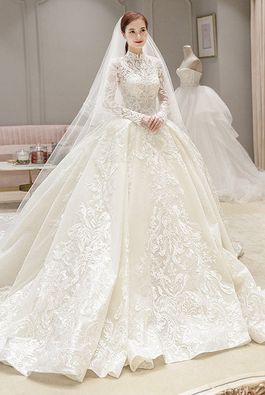 Women's Luxury Starry Sky Trail Bridal Dress