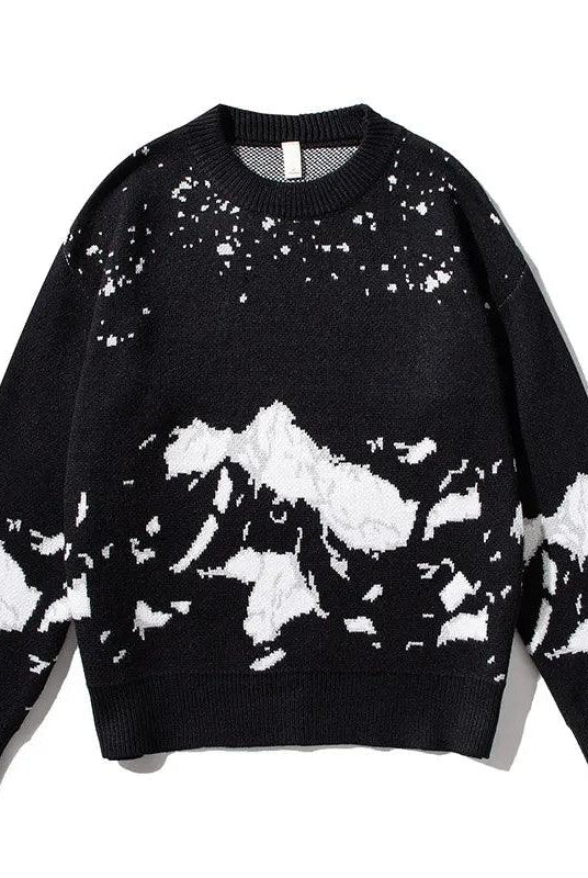 Youth Printing Pullover Comfortable Winter Warm Hoodie Christmas Sweater Men