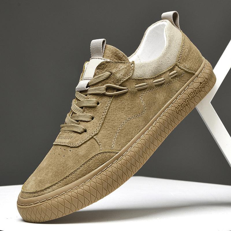 Men Low Top Nubuck Leather Sneakers