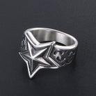 Adorn yourself with our stainless steel star ring, a versatile and stylish jewelry piece designed for both men and women. - Bloomjay